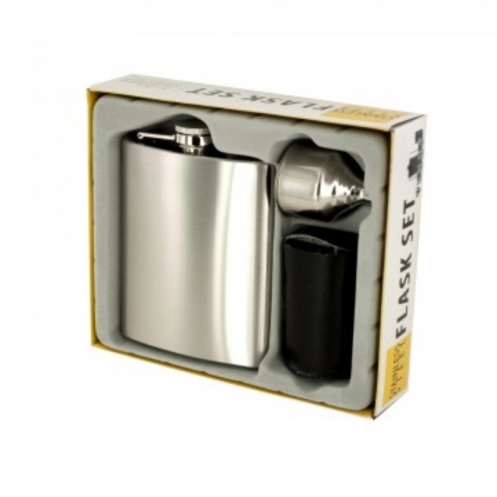 7 oz Stainless Steel Flask and shot cups set